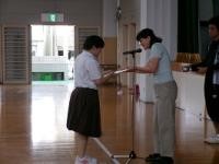 2学期全校朝礼、学級委員の任命