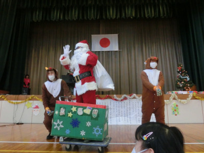 サンタさん、トナカイさん登場