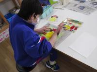 版に色を塗って・・・(1年生) 版に色を塗って・・・(1年生)